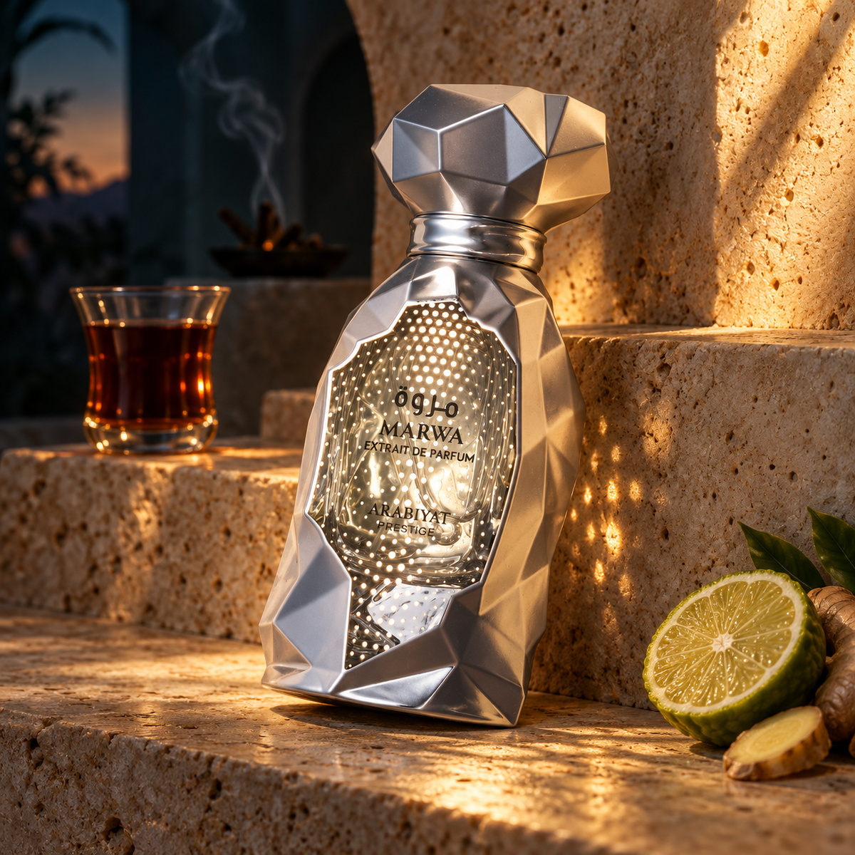 Arabiyat Prestige Marwa Extrait – atmosférická fotografie