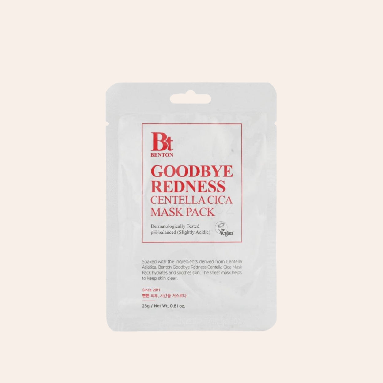 Benton Goodbye Redness Cica Mask Pack 23 ml