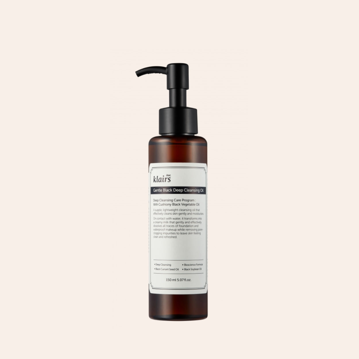 Dear, Klairs Gentle Black Deep Cleansing Oil 150 ml