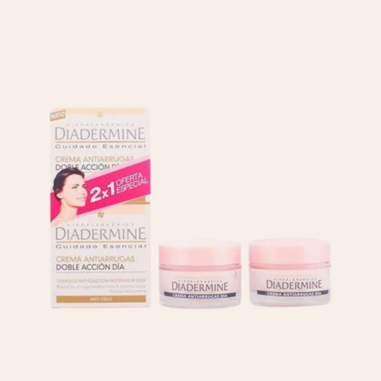 Diadermine Anti-Wrinkle Double Action Day Cream 2x50 ml