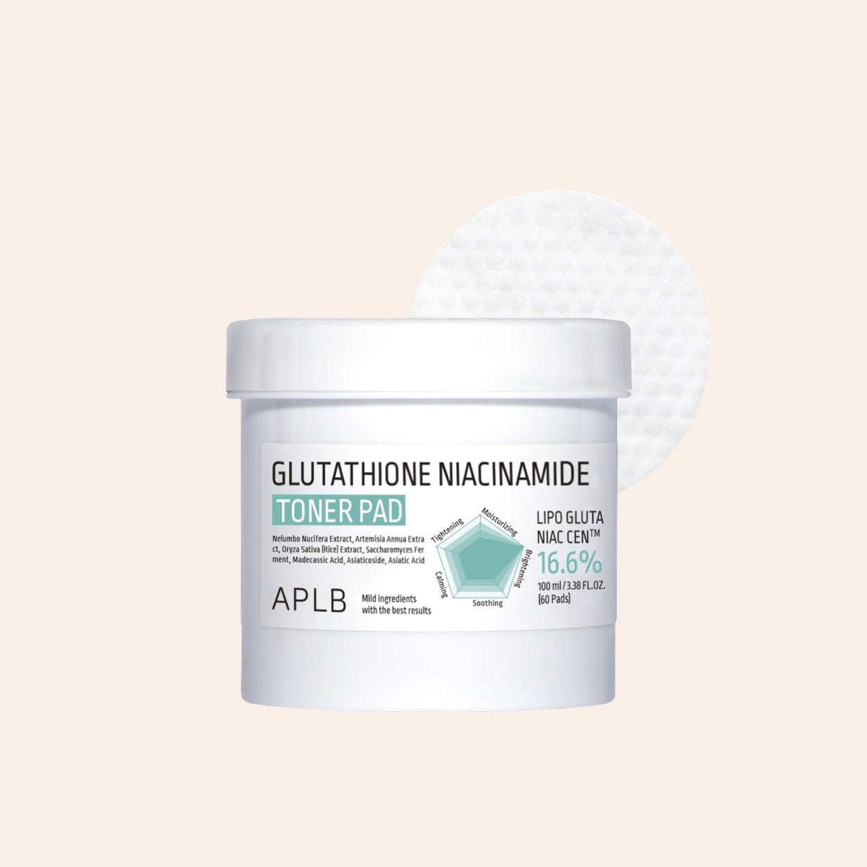 APLB Glutathione Niacinamide Toner Pad 60 ml