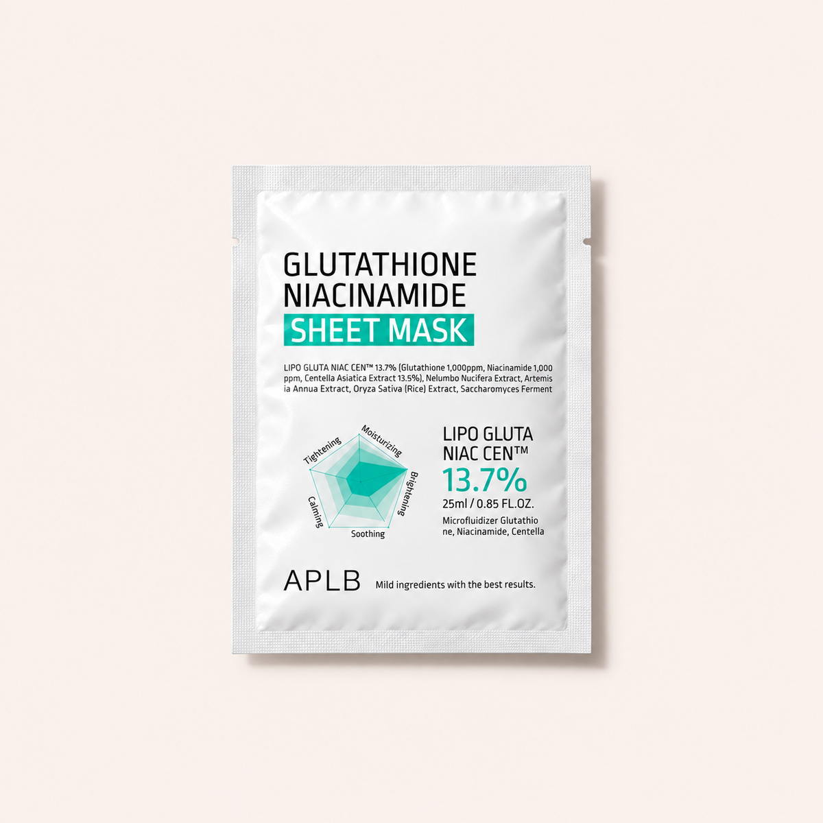 APLB Glutathione Niacinamide Sheet Mask 25 ml