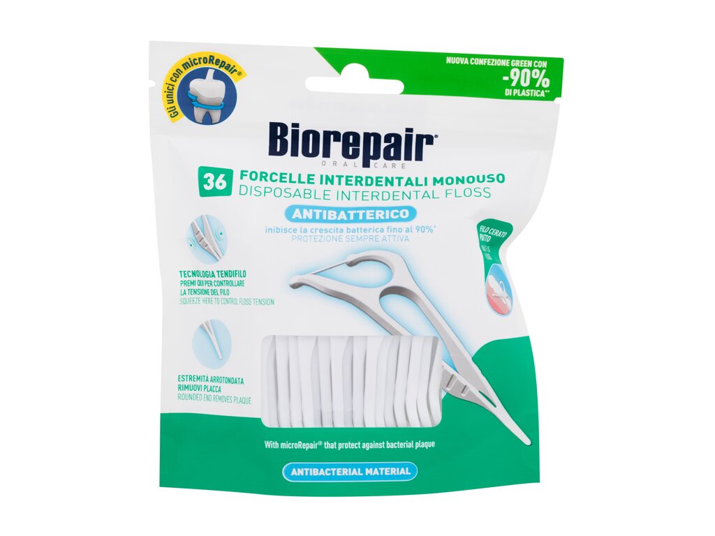 Biorepair Antibacterial Disposable Interdental Floss 36 ml - 36ml - Zubní nit