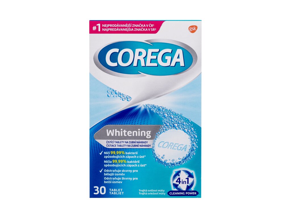 Corega Tabs Whitening 30 ml - 30ml - Čisticí tablety a roztoky