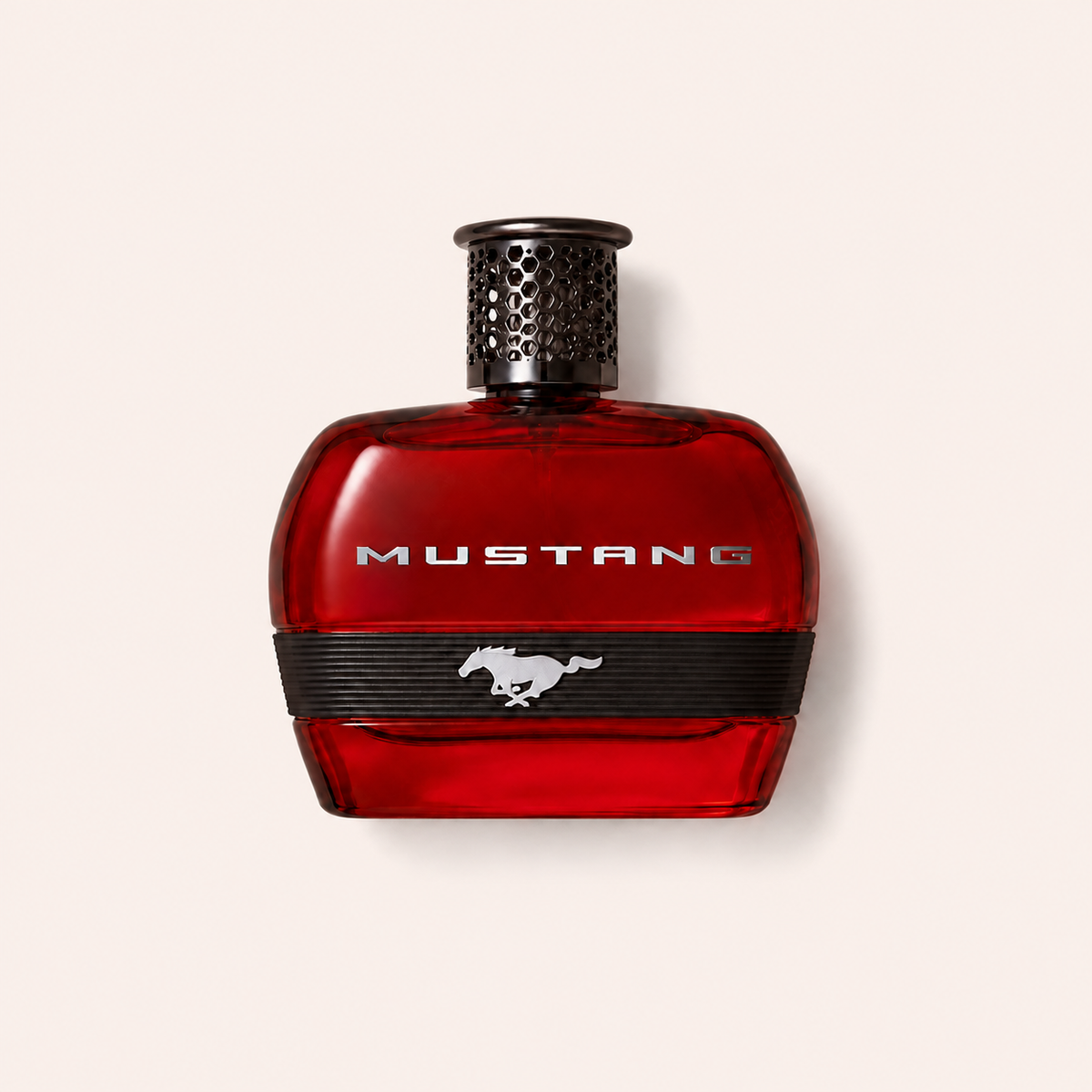 Ford Mustang Red – toaletní voda 100 ml, červený flakon s černým pásem – MrRizz