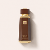 Hnědý flakon French Avenue Liquid Brun Limited Edition se zlatými detaily na světlém pozadí – MrRizz