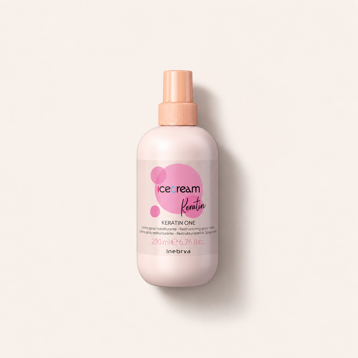Inebrya Ice Cream Keratin Keratin One 200 ml – bezoplachová péče – MrRizz