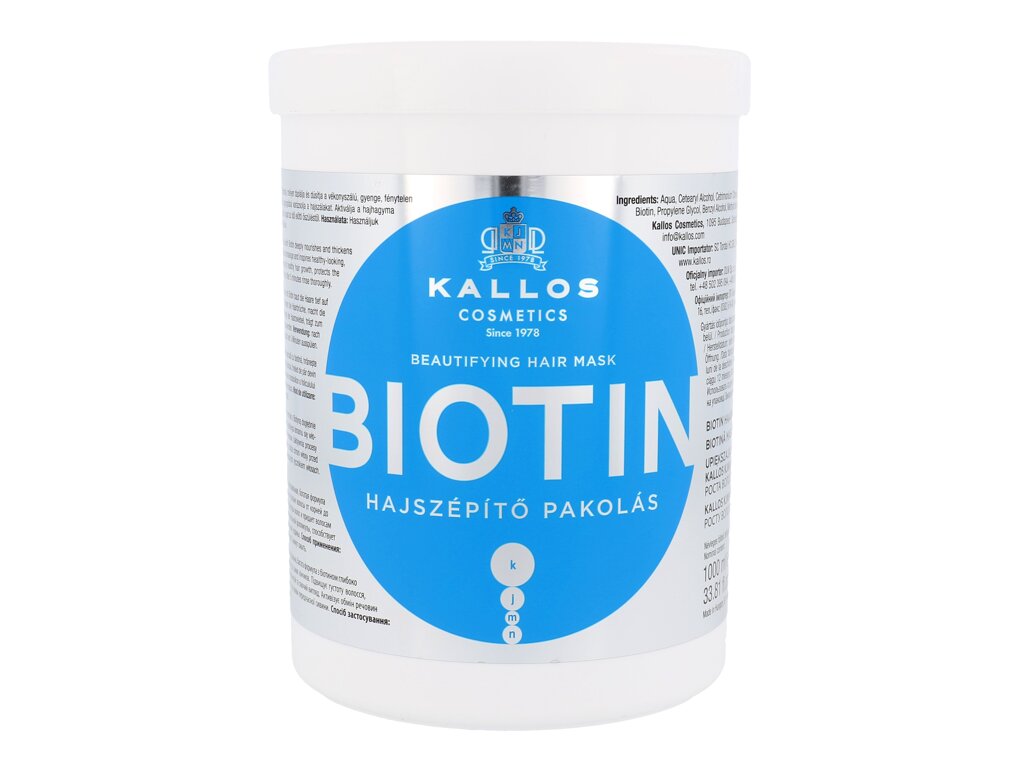 Kallos Cosmetics Biotin 1000 ml - 1000ml - Maska na vlasy