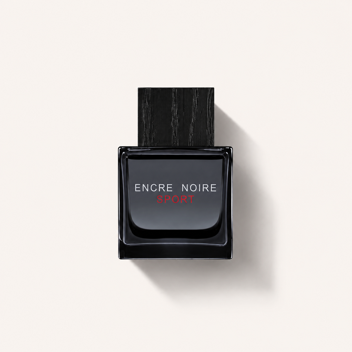 Lalique Encre Noire Sport EDT 100 ml, tmavý hranatý flakon s černým dřevěným uzávěrem – MrRizz