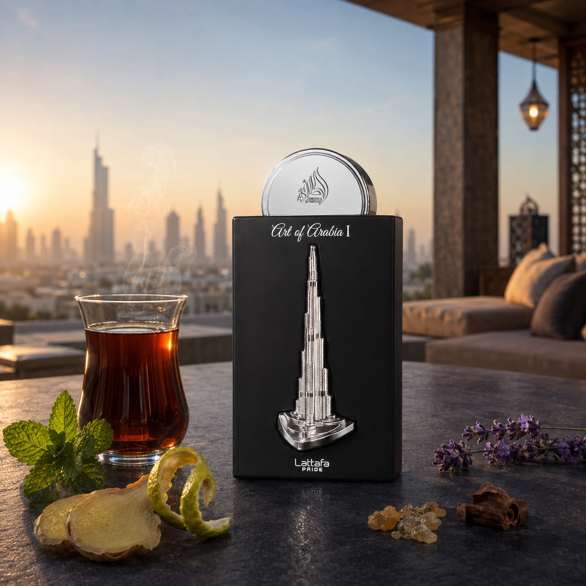 Lattafa Art of Arabia I v ranním čajovém zákoutí nad městem – MrRizz