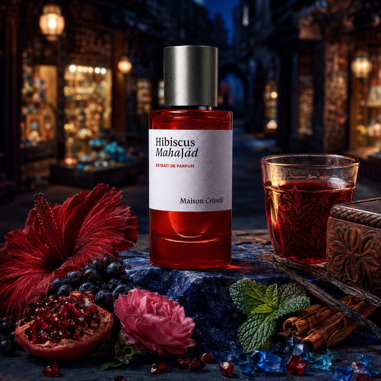 Maison Crivelli Hibiscus Mahajád v nočním drahokamovém bazaru – MrRizz