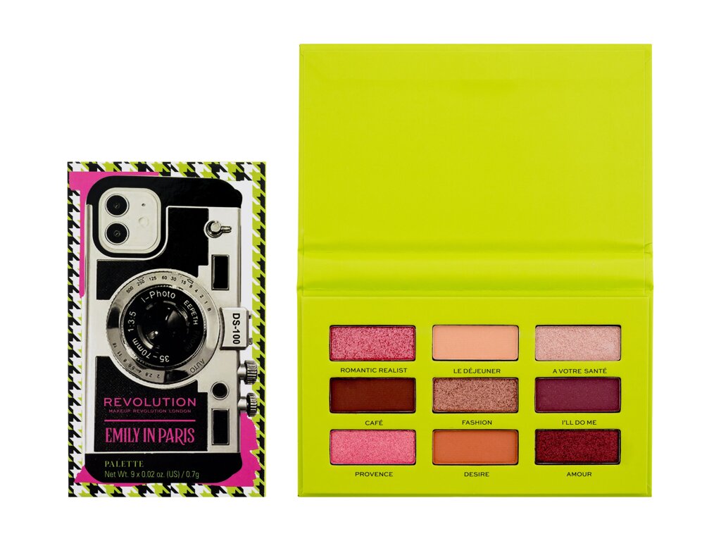 Makeup Revolution London Emily In Paris Camera Queen Eyeshadow Palette 6,3 ml - 6,3ml - Oční stín
