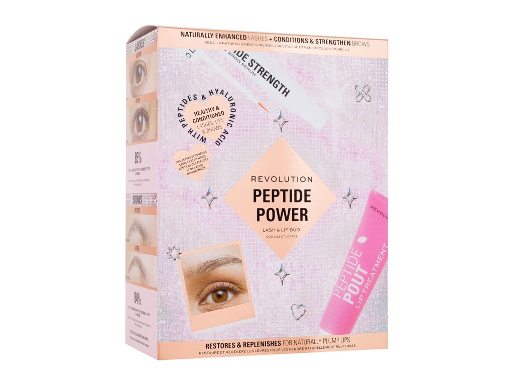 Makeup Revolution London Peptide Power Lash & Lip Duo 3 ml - 3ml - Péče o řasy a obočí