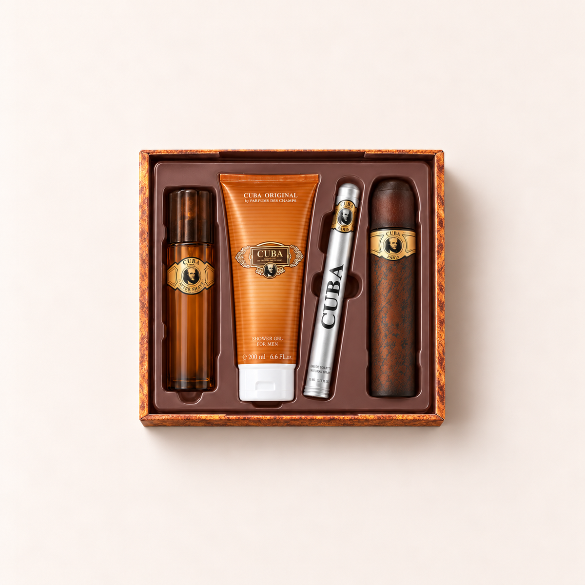 Cuba Gold dárková sada EDT 35 ml a 100 ml, voda po holení 100 ml a sprchový gel 200 ml – MrRizz