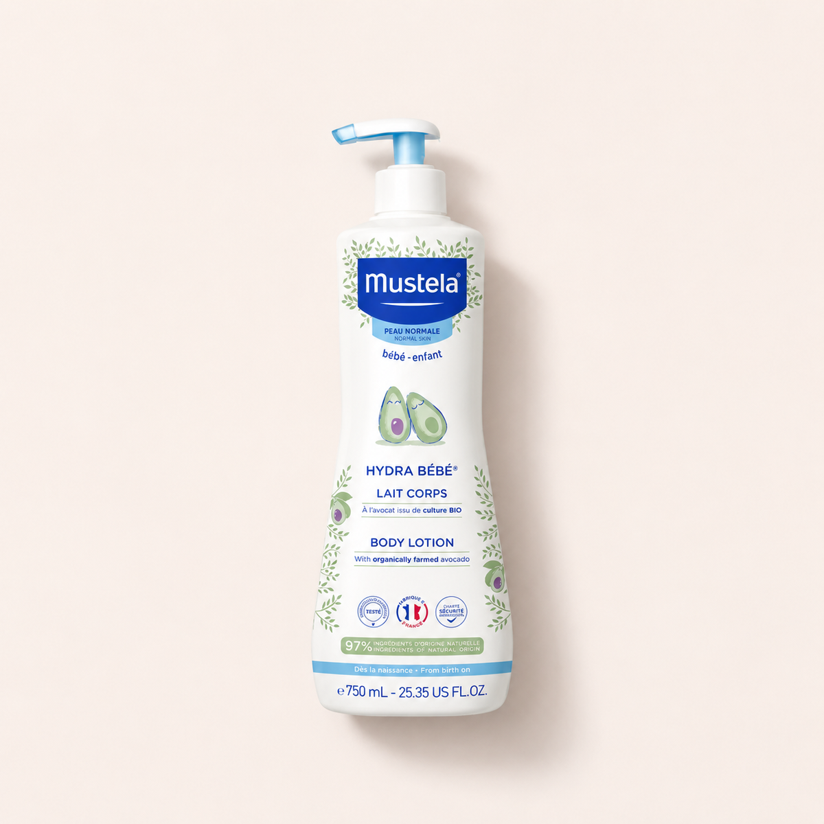 Mustela Hydra Bébé Body Lotion 750 ml – tělové mléko – MrRizz