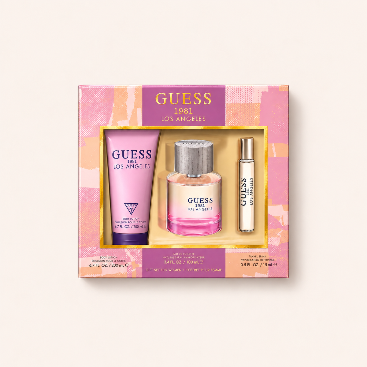 GUESS 1981 Los Angeles dámský dárkový set EDT 100 ml + EDT 15 ml + tělové mléko 200 ml – MrRizz