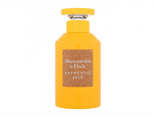 Flakon Abercrombie & Fitch Authentic Self EDP 100 ml na béžovém pozadí – MrRizz