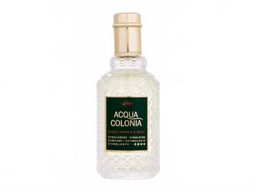 Flakon 4711 Acqua Colonia Blood Orange & Basil Kolínská voda 50 ml na béžovém pozadí – MrRizz