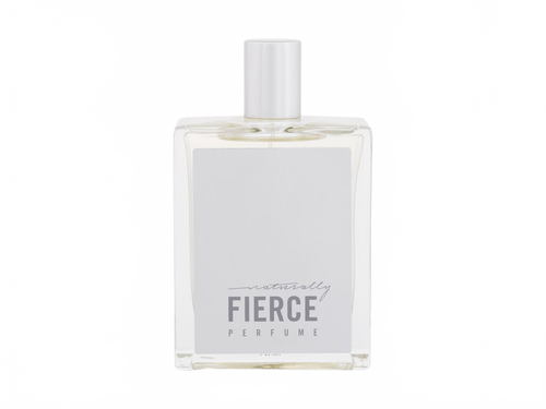 Flakon Abercrombie & Fitch Naturally Fierce EDP 100 ml na béžovém pozadí – MrRizz