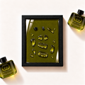 Parfemovy obraz Gucci Guilty Absolu de Parfum Pour Homme v cernem ramu - ilustracni fotografie