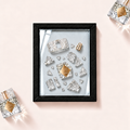 Parfemovy obraz Kilian Roses on Ice v cernem ramu - ilustracni fotografie