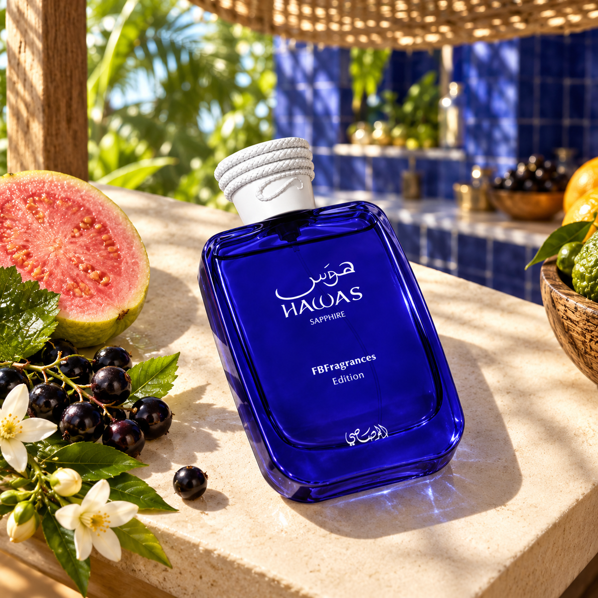 Rasasi Hawas Sapphire FBFragrances Edition – parfém v prostředí