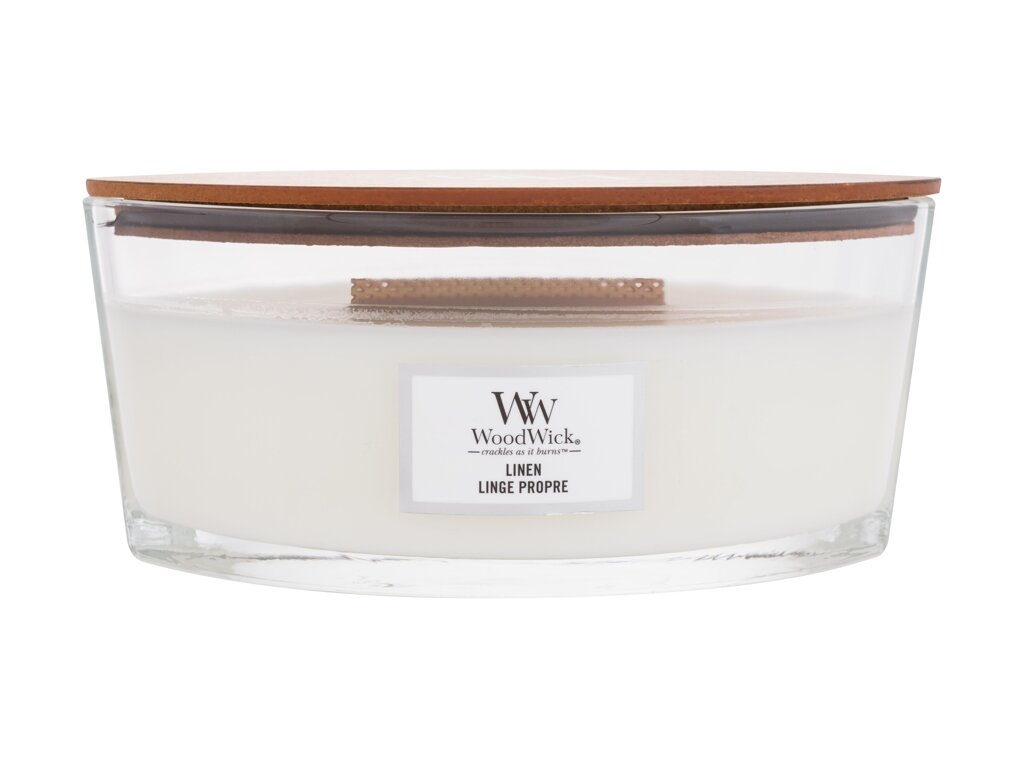 WoodWick Linen 453,6 ml - 453,6ml - Vonná svíčka