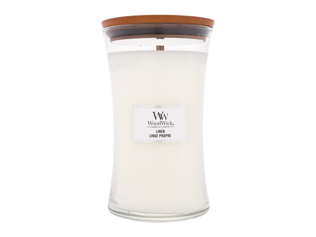 WoodWick Linen 610 ml - 610ml - Vonná svíčka