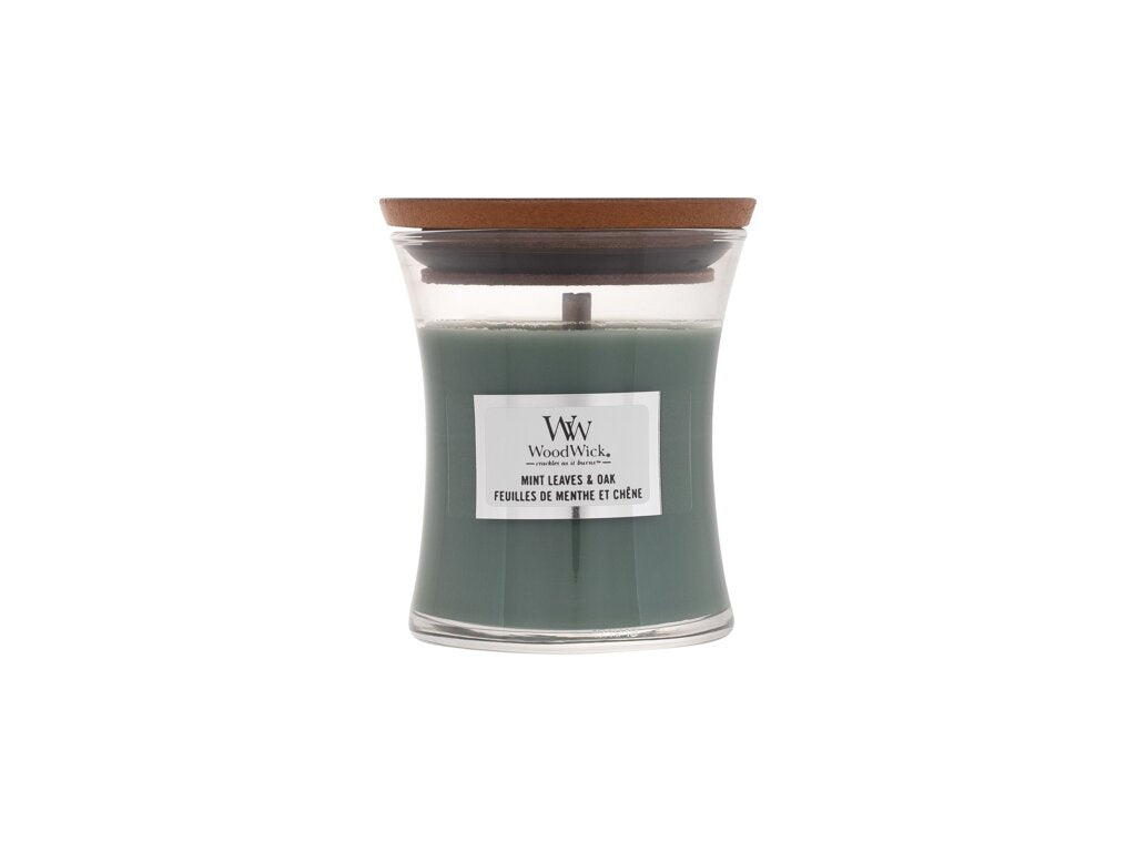 WoodWick Mint Leaves & Oak 85 ml - 85ml - Vonná svíčka