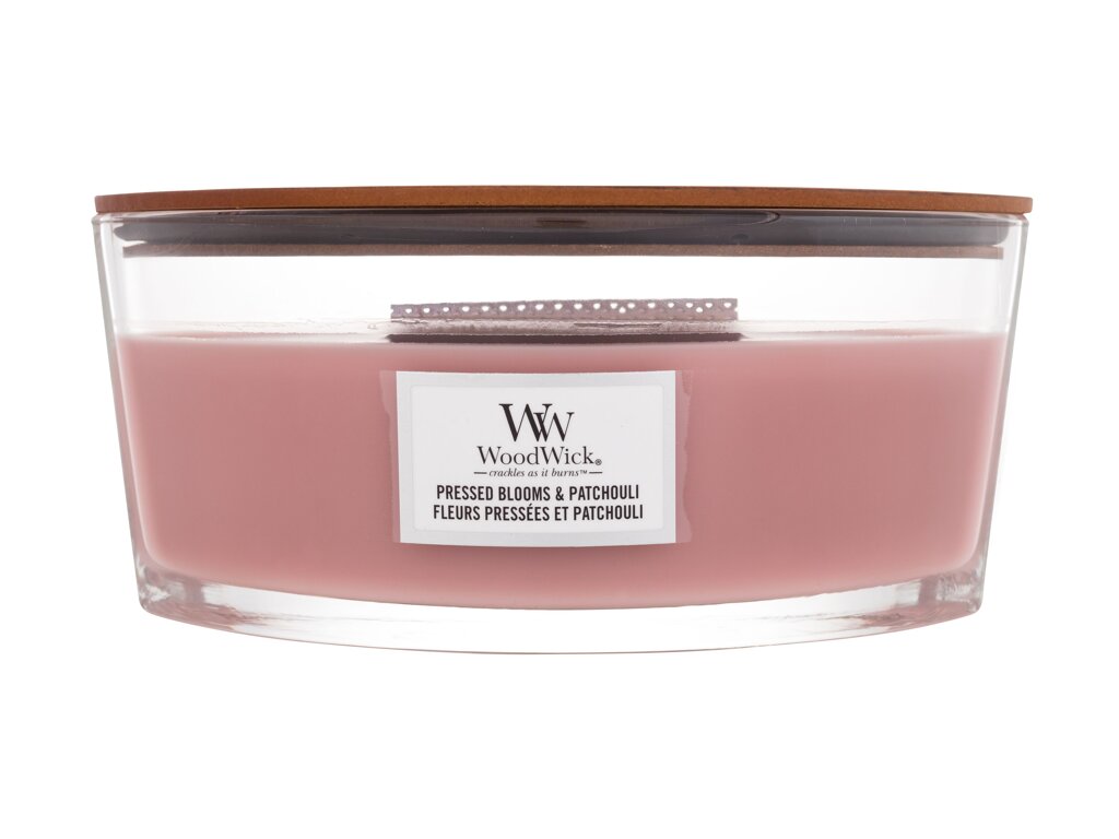 WoodWick Pressed Blooms & Patchouli 453,6 ml - 453,6ml - Vonná svíčka