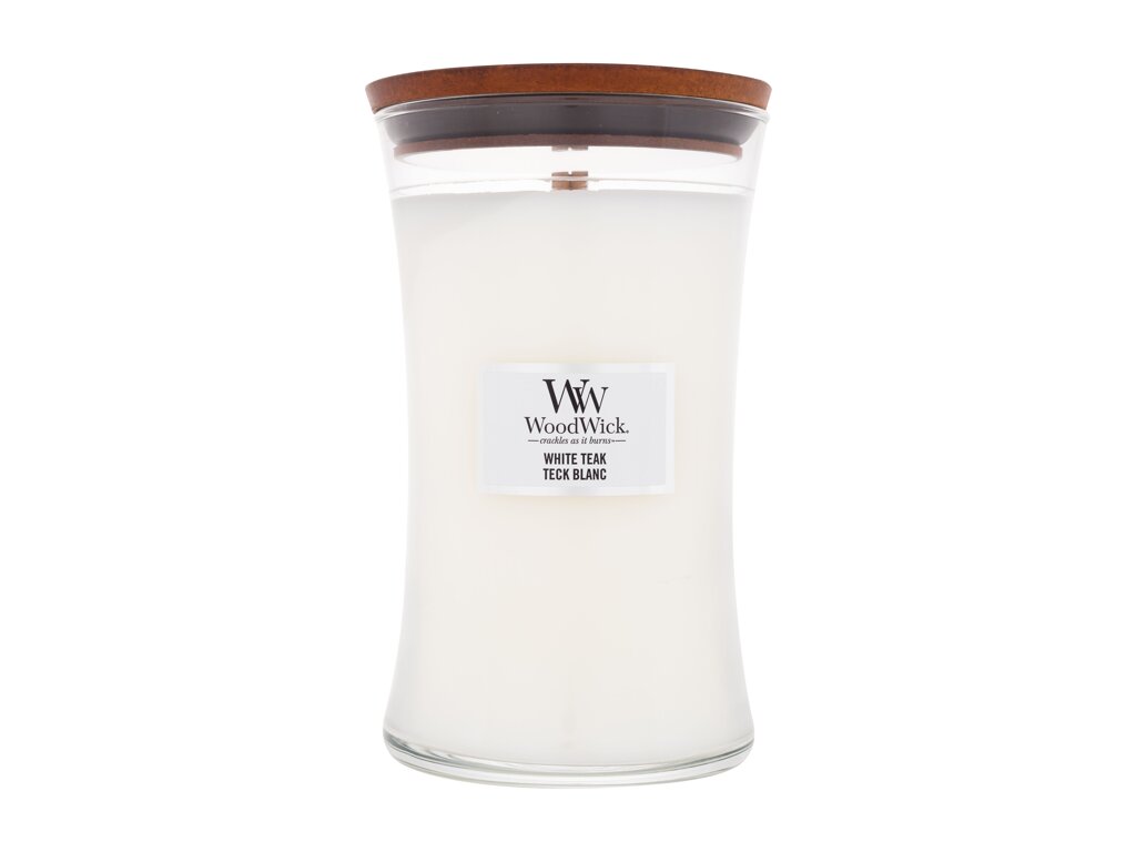 WoodWick White Teak 610 ml - 610ml - Vonná svíčka