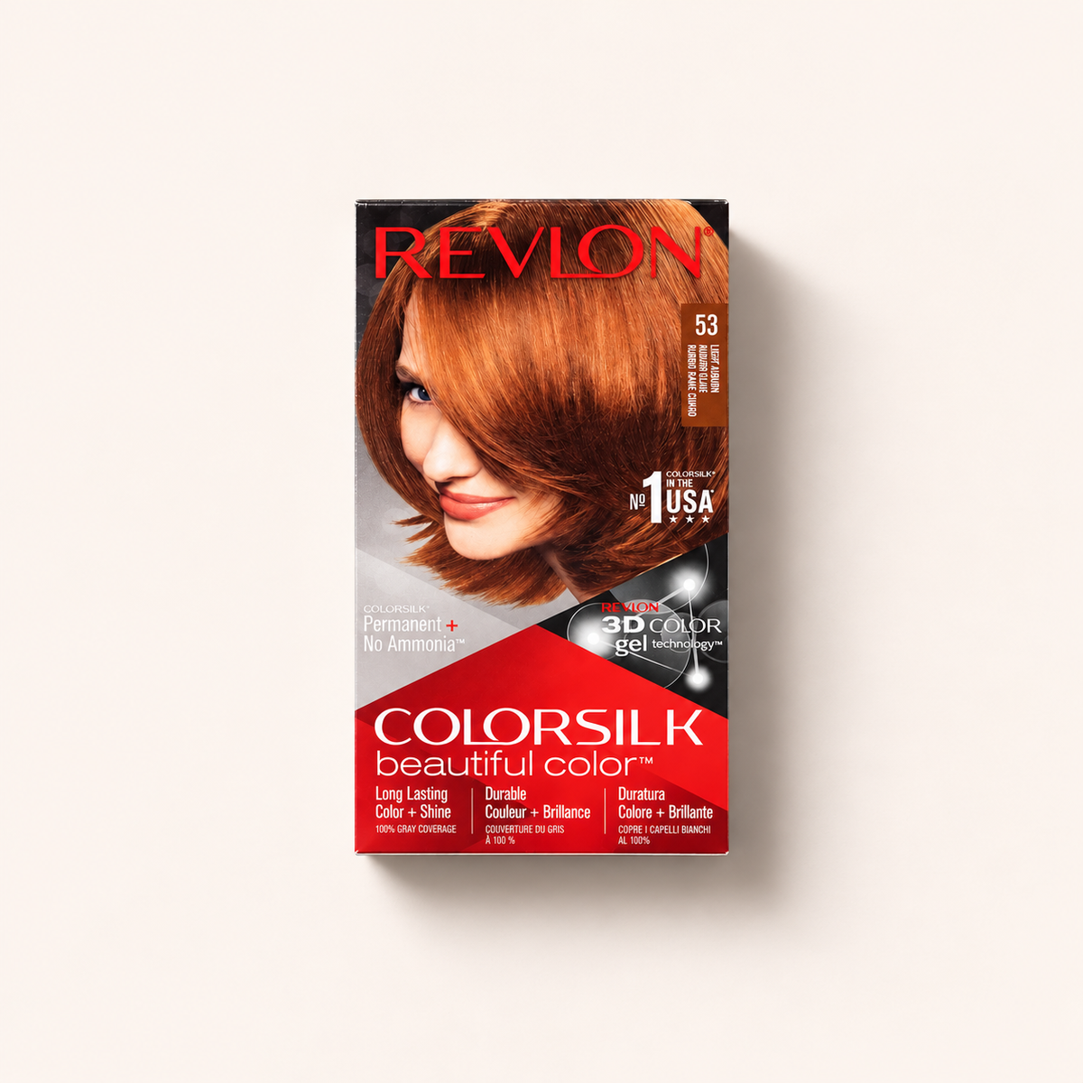 Revlon ColorSilk Beautiful Color – odstín 53 Light Auburn – MrRizz