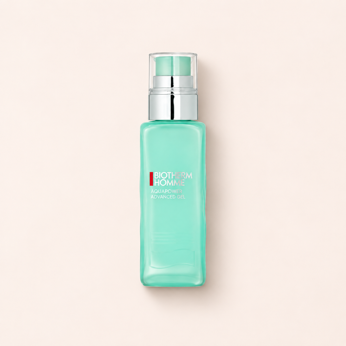 Biotherm Homme Aquapower Advanced Gel 75 ml – produkt ležící na zádech, pohled shora