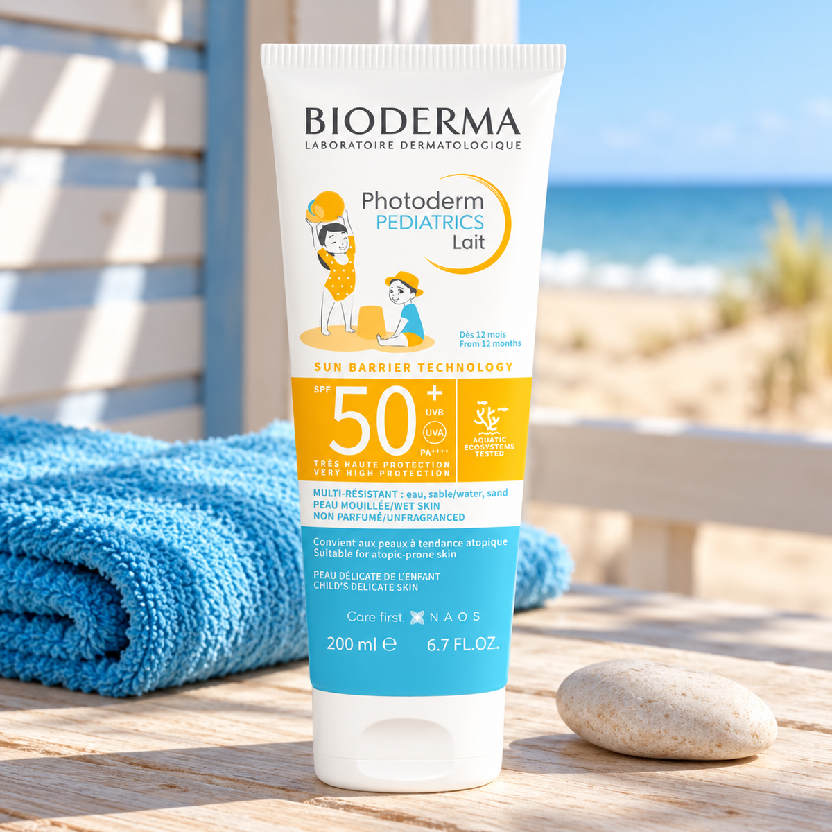 BIODERMA Photoderm Pediatrics Lait 200 ml – atmosférická fotografie – MrRizz