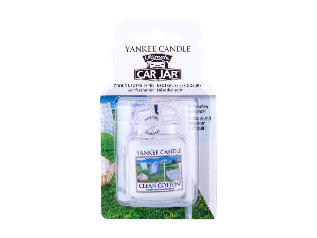 Yankee Candle Clean Cotton Car Jar 1 ml - 1ml - Vůně do auta